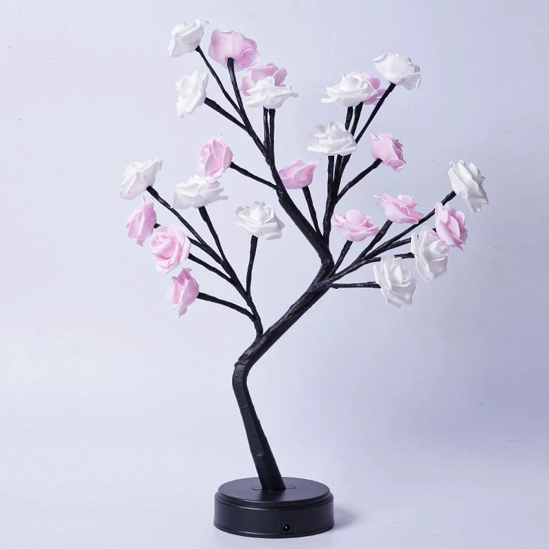 Rose Flower Tree Table Lamp - USB Fairy Desk Night Light - MANDOTOS