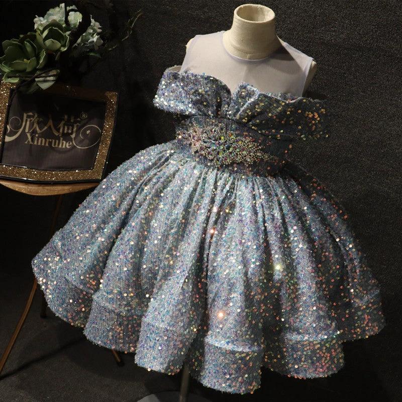 AutumnWinter One Shoulder Dress Girls Walking Dresses - MANDOTOS INTERNATIONAL0
