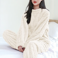 Cozy Coral Velvet Sleepwear Set