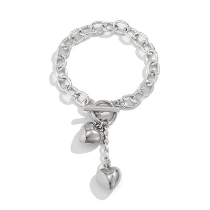Thick Chain With Shiny Lock And Key Pendant Necklace For Women Trendy Ladies Accessories On The Neck Fashion Jewelry Female - MANDOTOS