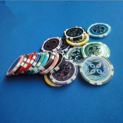 ABS Plastic High-End Two-Color Chips Poker Baccarat Game Coins - MANDOTOS