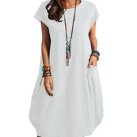Ladies' Autumn Breeze Cotton-Linen Dress