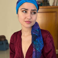 Fine Art Headscarf - Sapphire