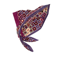Retro Kerchief Headscarf - Pink Geometric