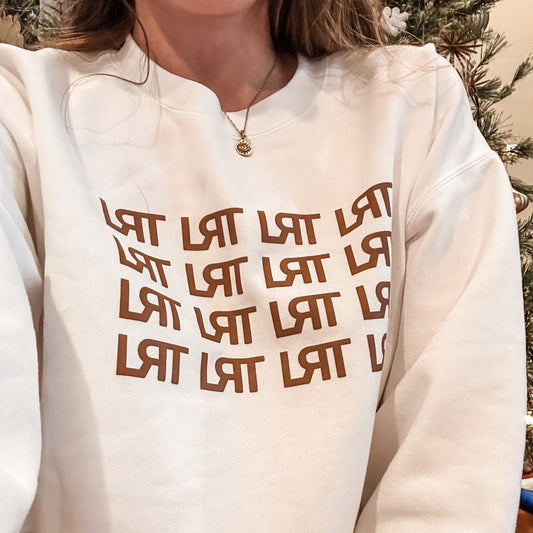 ADULT LRT REPEAT LOGO CREW SWEATSHIRT - MANDOTOS INTERNATIONALShirts & Tops