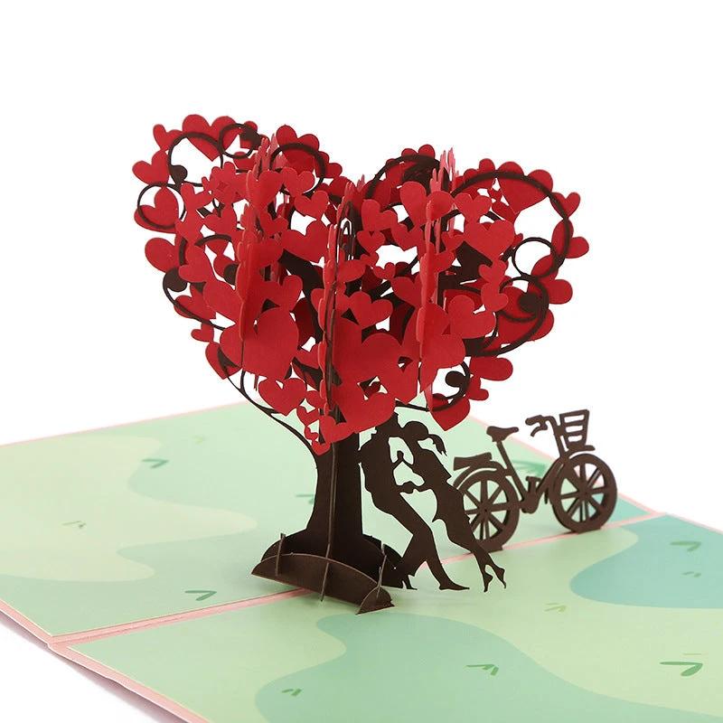 3D Engagement Cards Lovers Wedding Invitation Greeting Cards Laser Cut Valentine's Day Gift Anniversary Card Wholesale - MANDOTOS