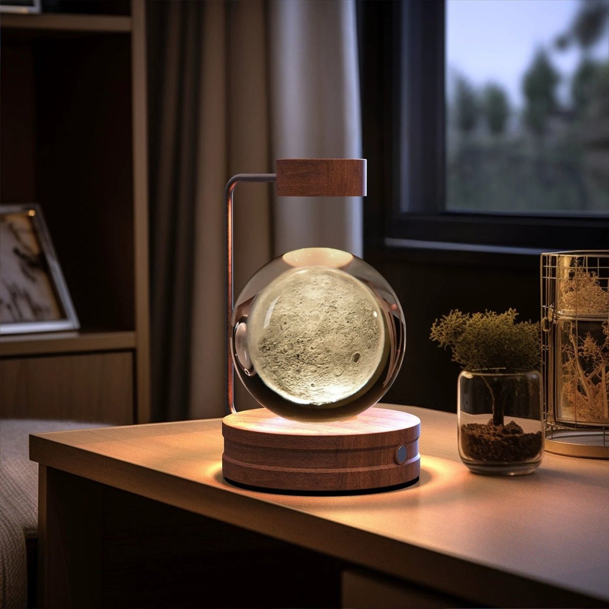 Crystal Ball Cosmic Dinosaur Indoor Night Light USB Power Warm Bedside Light Birthday Gift Night Lamp MANDOTOS