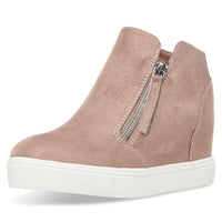 Steve Madden Caliber Girls' Taupe Wedge Sneakers - MANDOTOS INTERNATIONAL