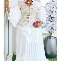 African Clothes for Women 2 PCS Sets Tops And Skirts Suits Dashiki Ankara 2025 Outfits Gown Plus Size Wedding Party Dresses - MANDOTOS INTERNATIONAL