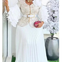 African Clothes for Women 2 PCS Sets Tops And Skirts Suits Dashiki Ankara 2025 Outfits Gown Plus Size Wedding Party Dresses - MANDOTOS INTERNATIONAL