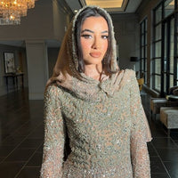 Aleya Embellished Scarf - Stylish Hijab Headwrap - MANDOTOS INTERNATIONALLong Dress