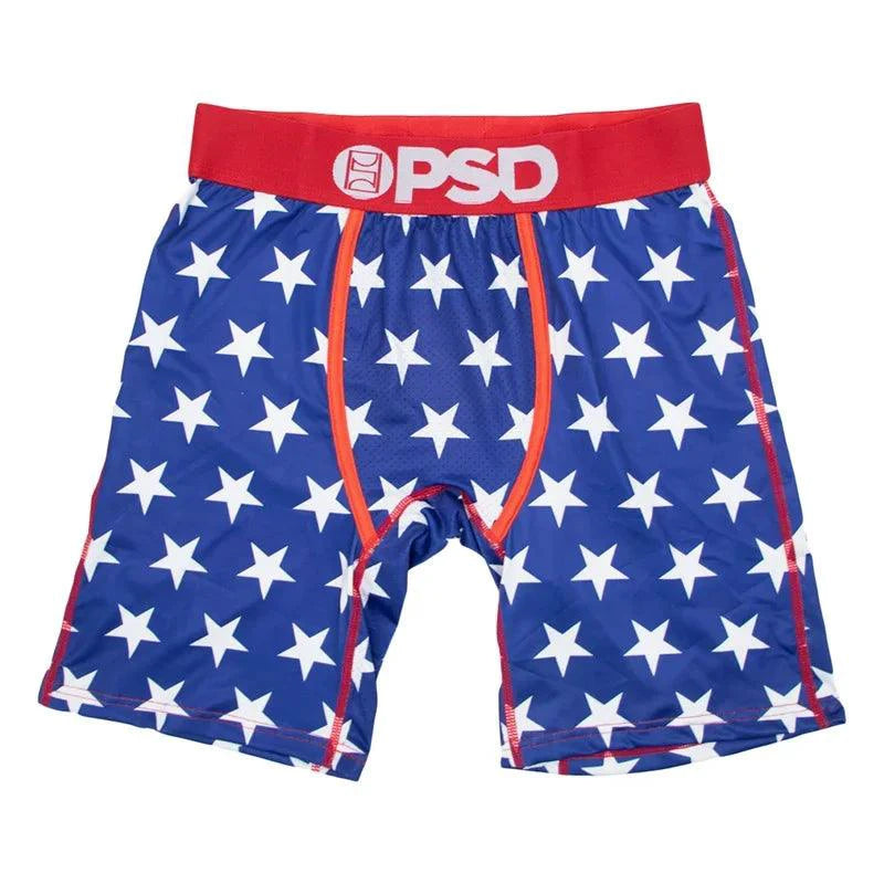 Breathable men's boxer briefs with printed design, plus size, comfortable fit, featuring stretchy fabric for everyday wear.