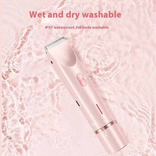 Ancient Energy 2-in-1 women's hair remover with double head shaver and electric razor for body and private hair, wet and dry use.