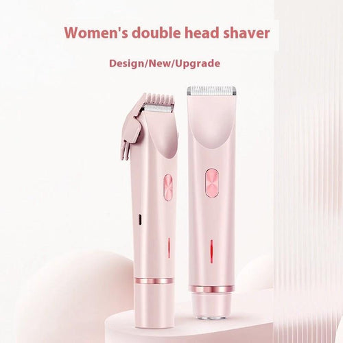Ancient Energy 2-in-1 women's electric hair remover and shaver with double head for wet and dry use, suitable for body and private areas.