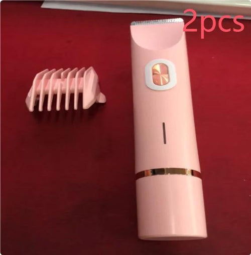 Ancient Energy 2-in-1 women's hair remover with double head shaver and electric razor for body and pubic hair, wet and dry use.