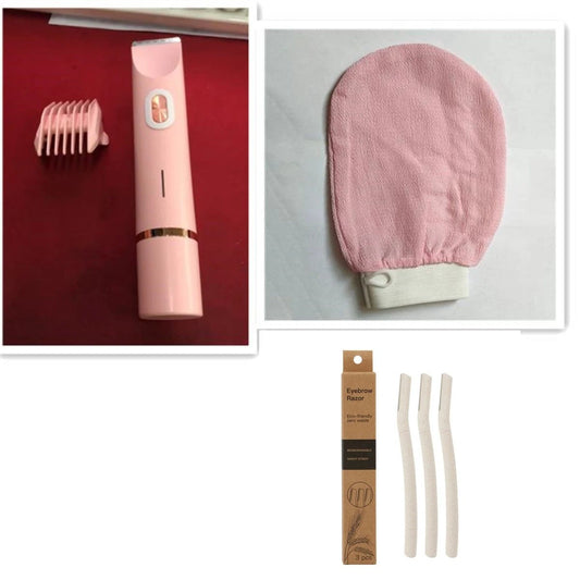 Ancient Energy 2-in-1 women's hair remover and electric shaver with double head for private areas and body, wet and dry use.