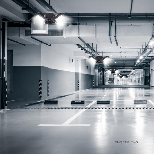 Ancient Energy 60W super bright deformable LED light for gym, warehouse, or garage with 6000 lumens illumination.