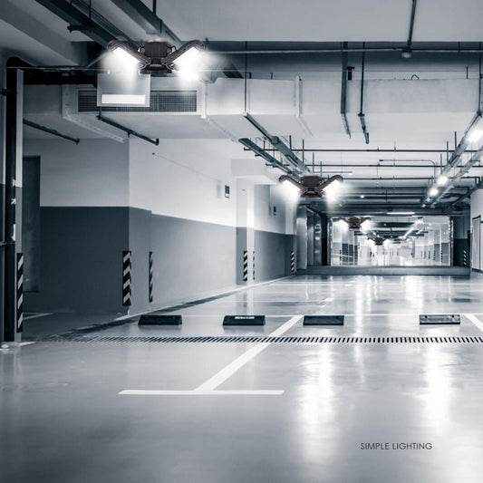 Ancient Energy 60W super bright deformable LED light for gym, warehouse, or garage with 6000 lumens illumination.