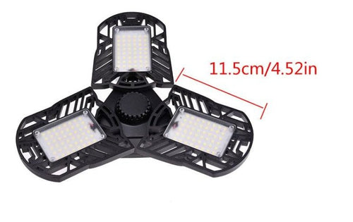 Ancient Energy 60W Super Bright Deformable LED Light for gym, warehouse, or garage, emitting 6000 lumens with adjustable design.