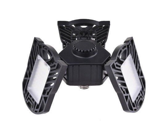 Ancient Energy 60W super bright deformable LED light for gym, warehouse, or garage, emitting 6000 lumens with adjustable design.