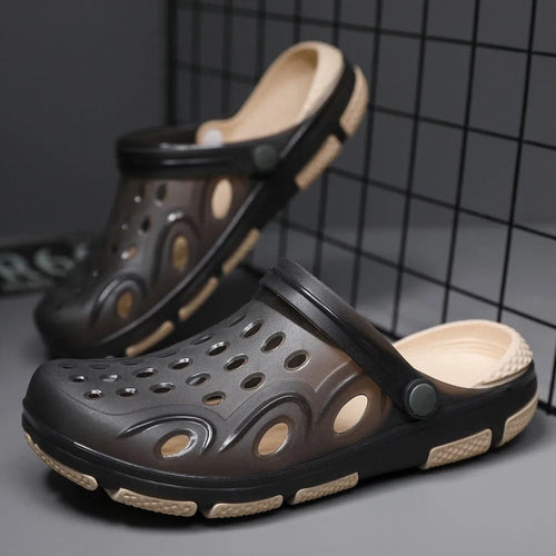 Ancient Energy men's Baotou Sandals outdoor beach shoes with half drag design, suitable for outdoor wear and water activities.