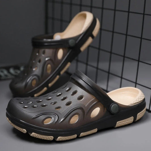 Ancient Energy men's Baotou Sandals outdoor beach shoes with half drag design, suitable for outdoor wear and water activities.
