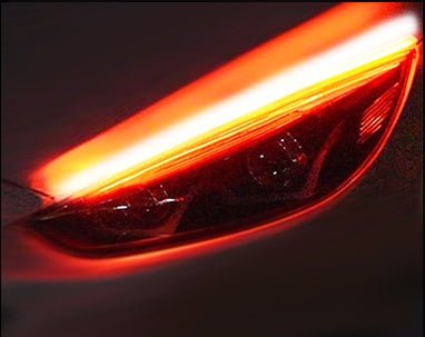 Ancient Energy car LED daytime running light strip with turn signal, flexible LED strip for vehicle lighting and signaling.