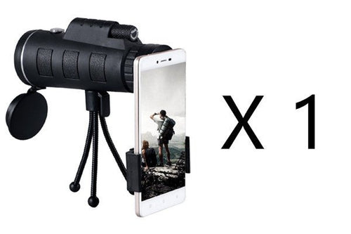 Compatible with Apple, Monocular Telescope Zoom Scope with Compass Phone Clip Tripod - MANDOTOS INTERNATIONAL0