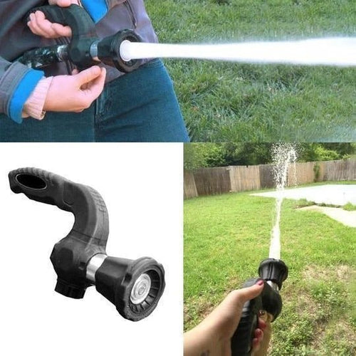 Ancient Energy Mighty Power Hose Blaster Nozzle for lawn, garden, and car washing, with adjustable spray settings and ergonomic handle.