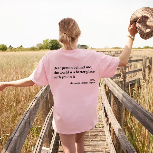 Ancient Energy women's fashion letter T-shirt with round neck, short sleeves, and slogan print, casual and stylish top.