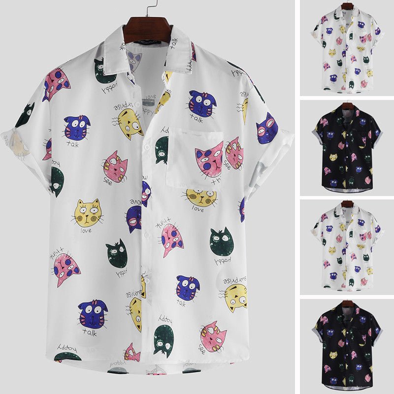 Printed Slim Fit Men’s Shirt by Ancient Energy, showcasing a stylish design with a classic collar and long sleeves.