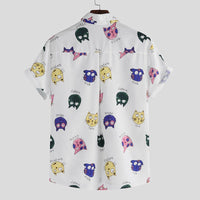 Printed men's slim fit shirt by Ancient Energy featuring a stylish pattern and modern design.