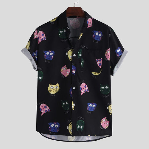 Printed slim fit men's shirt by Ancient Energy featuring stylish design and modern cut for a casual, fashionable look.