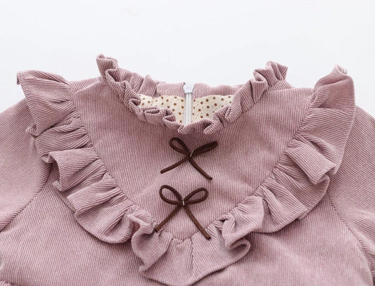 spring new Korean dress children's skirt, baby girl dress, baby spring blouse, corduroy - MANDOTOS INTERNATIONAL0