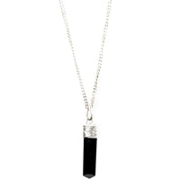 Black Tourmaline Protection Pendant Silver plated - MANDOTOS INTERNATIONAL