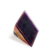 Flower of Life Copper Orgone Pyramid with Amethyst (Authentic- REAL) Ancient Energy