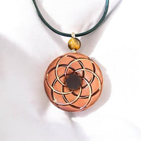 Orgonite Tiger's Eye Copper Pendant - Protection & Confidence Boost - MANDOTOS
