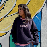 Anti-Rac*sm Navy Sweatshirt - MANDOTOS INTERNATIONAL