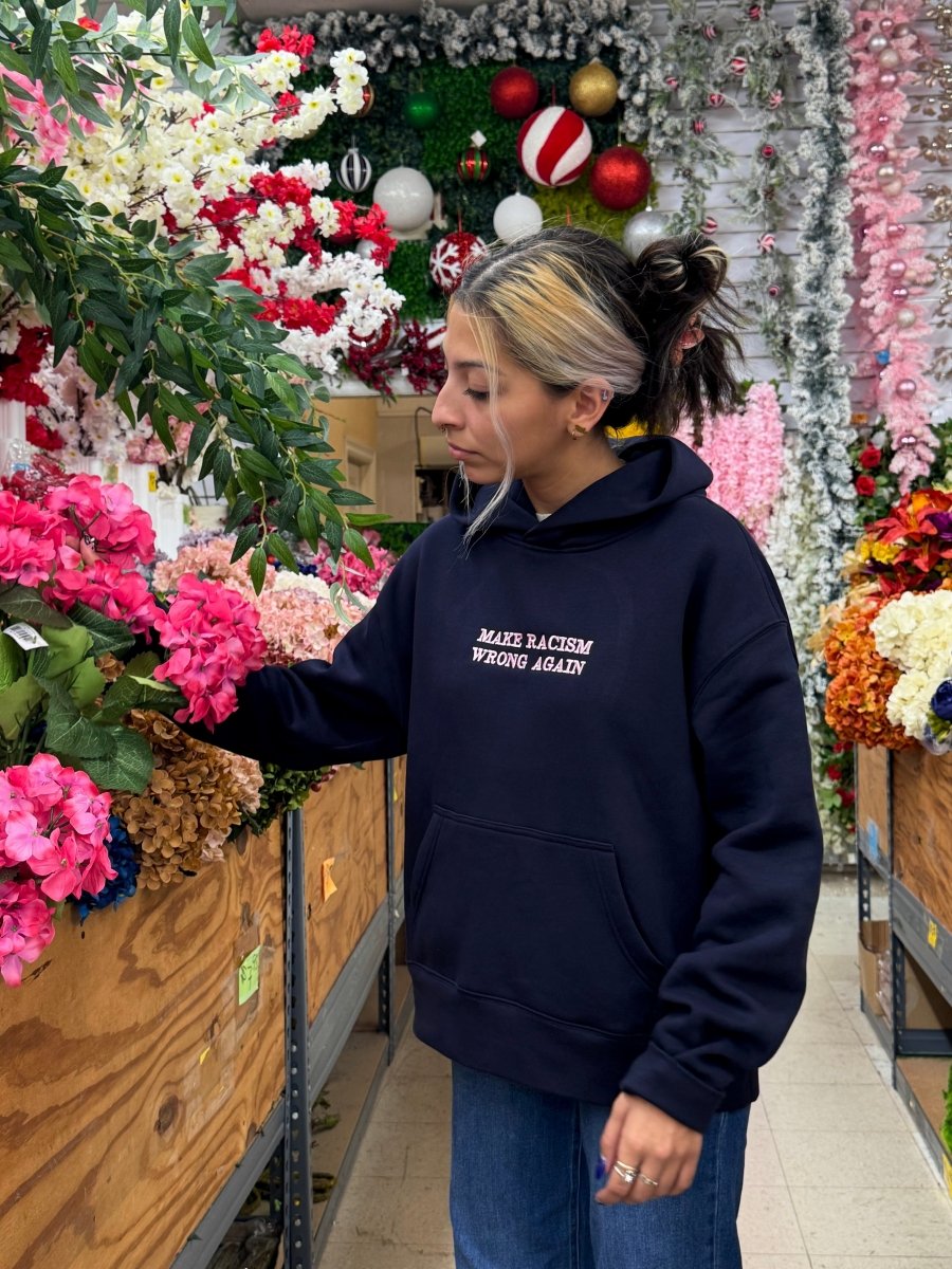 Anti-Rac*sm Navy Sweatshirt - MANDOTOS INTERNATIONAL