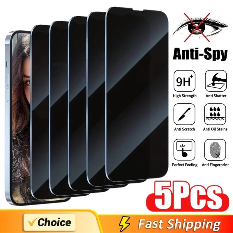 Anti-Spy Glass Privacy Screen Protector for iPhone Models 11-17 - MANDOTOS INTERNATIONAL