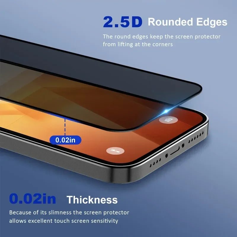 Anti-Spy Glass Privacy Screen Protector for iPhone Models 11-17 - MANDOTOS INTERNATIONAL