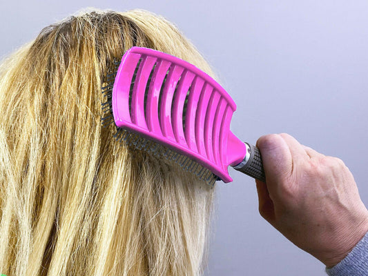 Anti Static Bending Nylon Women's Wet Curly Tangled Hair Brush Styling Tool - MANDOTOS