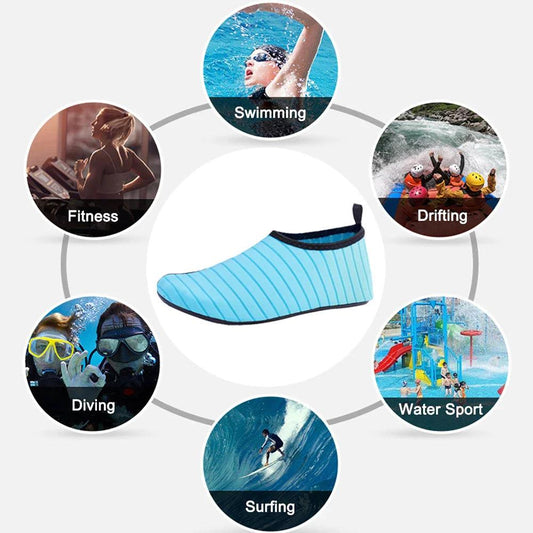 AquaFlex Unisex Water Shoes - Quick-Dry Beach Yoga Swim Socks - MANDOTOS