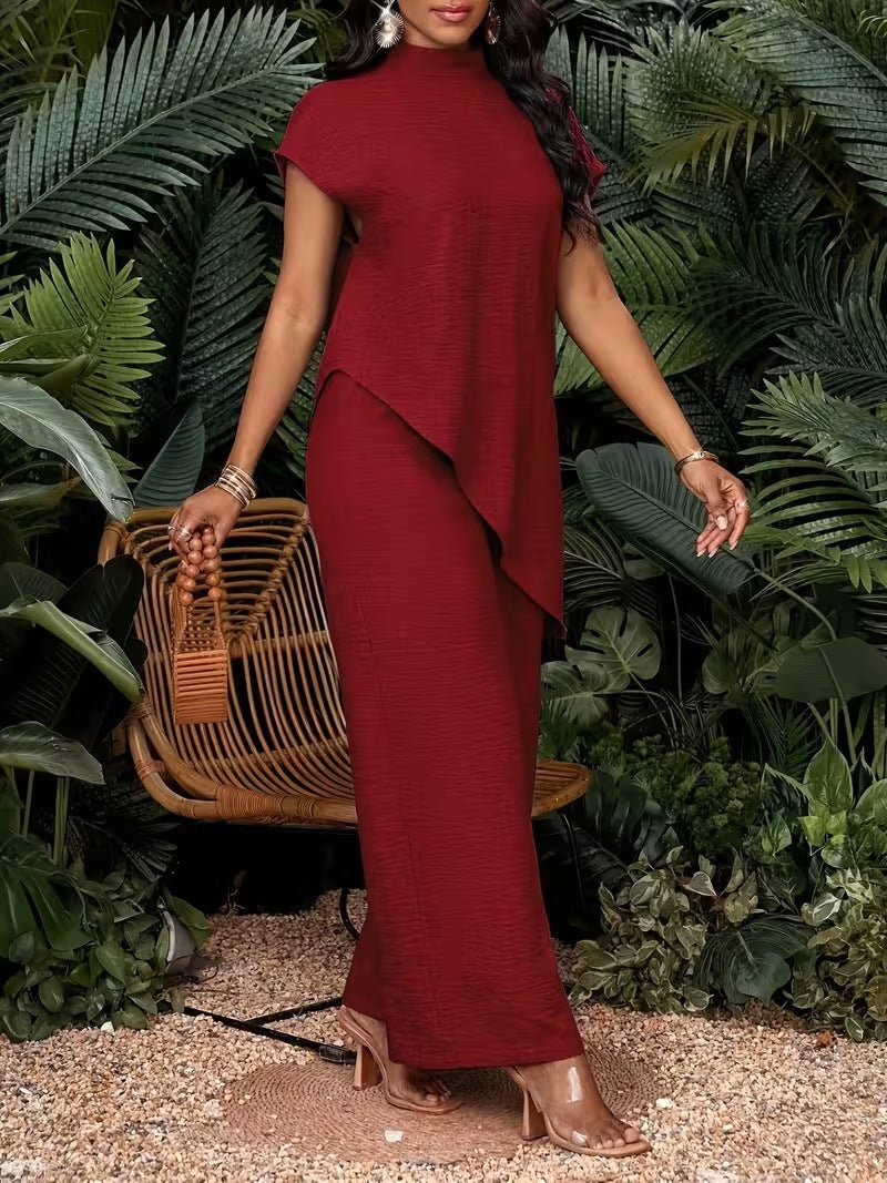 Asymmetrical Sleeveless Top & Pants Set – Women’s Two-Piece - MANDOTOS INTERNATIONALSets
