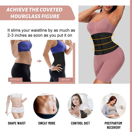 ATBUTY 9 Inches Short Torso Sport Girdle Underwear Women 9 Steel Bones Latex Waist Trainer Corset Private Label - MANDOTOS