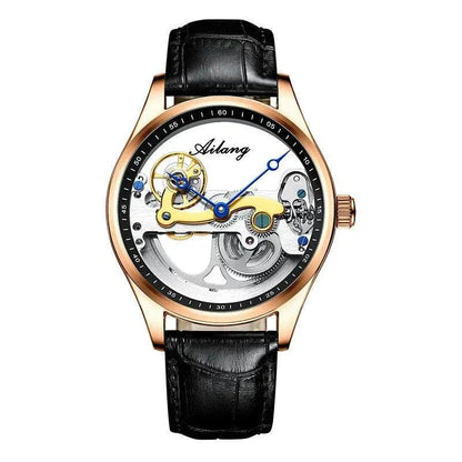 Automatic Mechanical Watch Creative Hollow Male Watch Generation Silicone Band Watch - MANDOTOS
