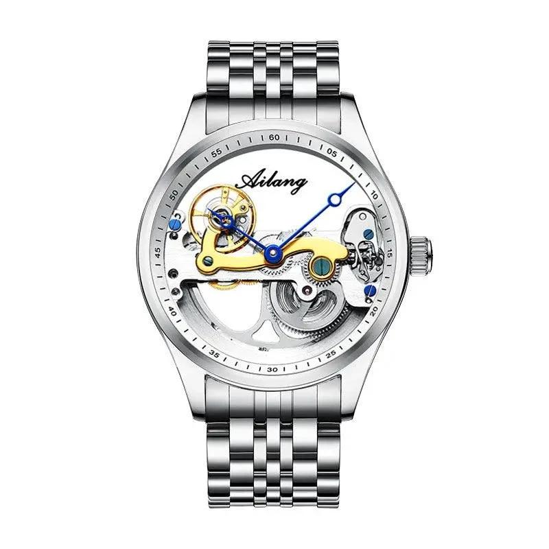 Automatic Mechanical Watch Creative Hollow Male Watch Generation Silicone Band Watch - MANDOTOS