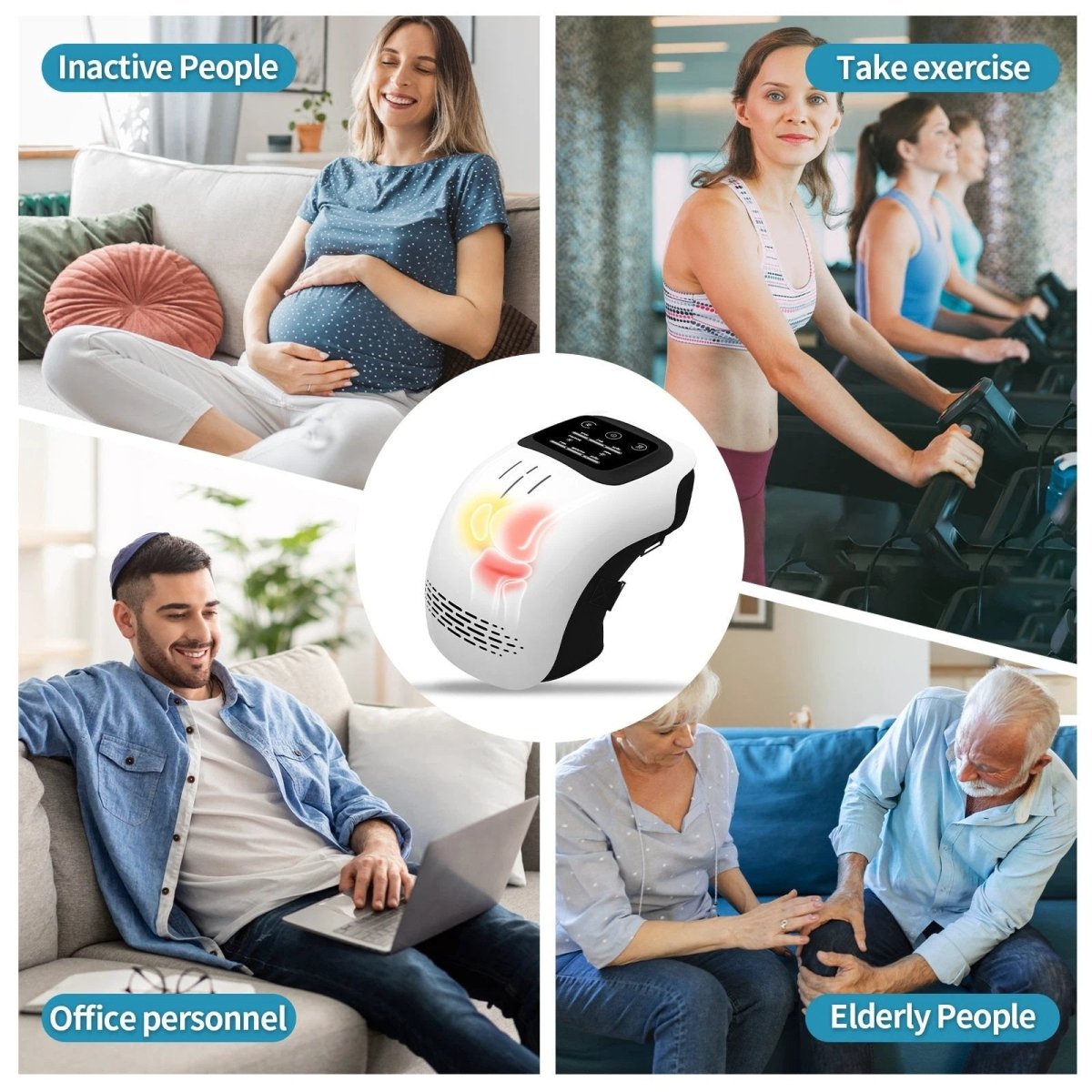 Knee Relief Massager with Heating & Vibration Technology - MANDOTOS