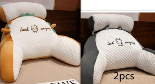 Triangle Reading Cushion - Fluffy Backrest Pillow for Sofa & Bed - MANDOTOS