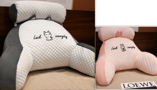 Sofa Fluffy Cushion Luncheon Pillow Triangle Reading Cushion Bedside Soft Large Backrest Lumbar Cushion Office Chair Cushion - MANDOTOS